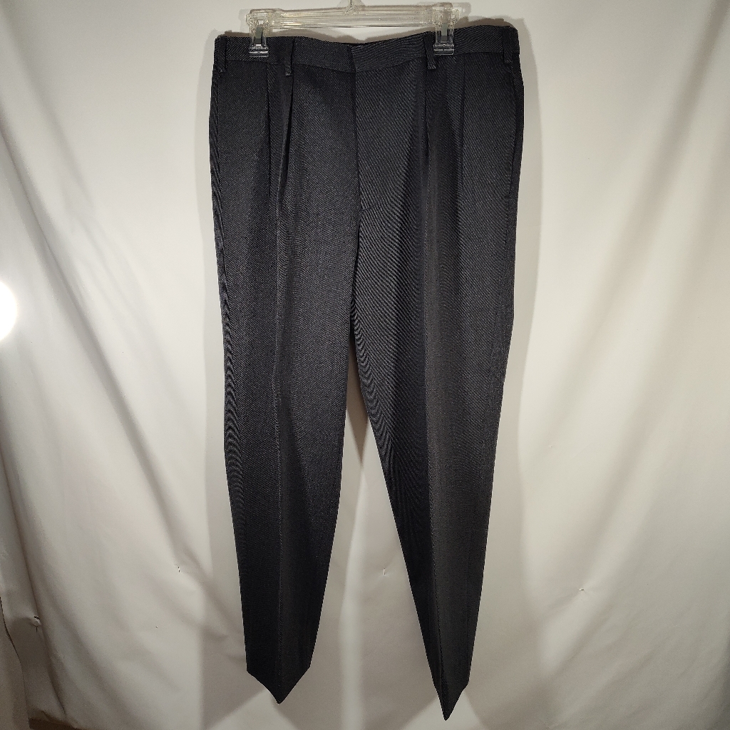 E.Thomas, Ben Silver,Hand Tailored, Gray Dress Pants 100% Wool 34" X 29"